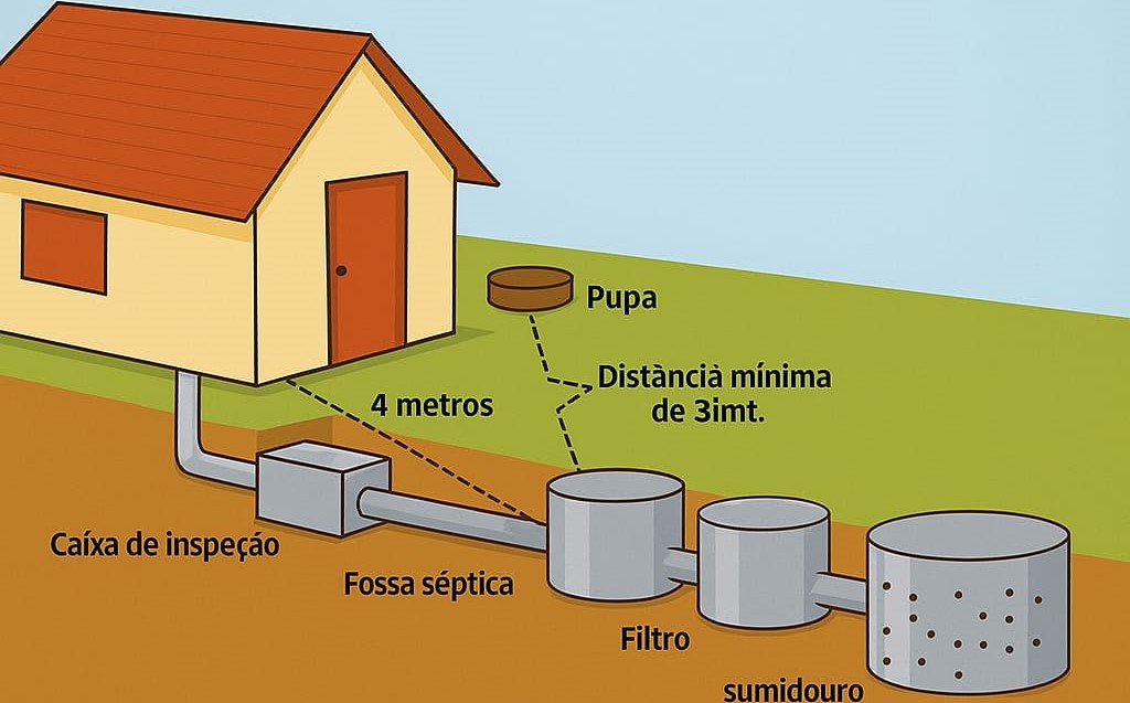 Qual a periodicidade correta para limpeza de fossa séptica?